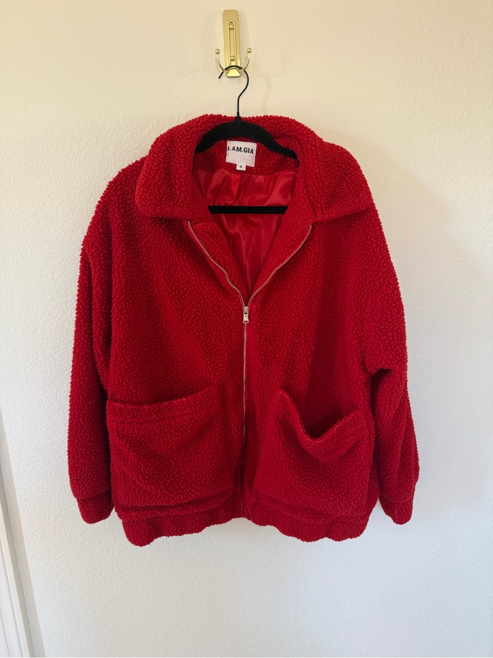 I.AM.GIA Red Sherpa Jacket